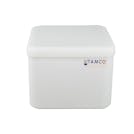 4 Gallon Natural Standard Square Tamco® Tank with Cover - 11-1/2" L x 11-1/2" W x 8-5/16" Hgt.