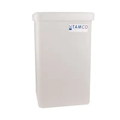 10 Gallon Natural Standard Square Tamco® Tank with Cover - 11-1/2" L x 11-1/2" W x 18" Hgt.
