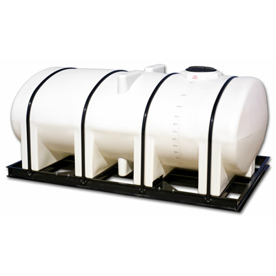 2350 Gallon White Free-standing Horizontal Elliptical Tank with