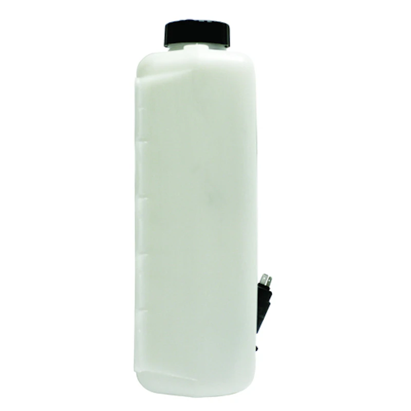 5 Quart HDPE Windshield Washer Tank Assembly with 24 Volt Pump - 8.62" L x 4.17" W x 12.9" Hgt.