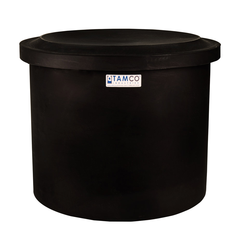 10-12 Gallon Black Polyethylene Shallow Tamco® Tank with Cover