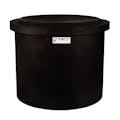 10-12 Gallon Black Polyethylene Shallow Tamco® Tank with Cover - 14" High