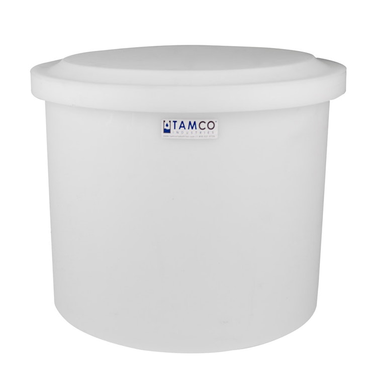 10-12 Gallon Natural Polyethylene Shallow Tamco® Tank with Cover - 14" High
