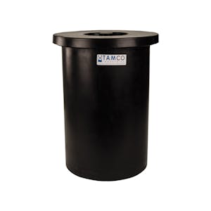 10 Gallon Black Tamco® Crock with Cover - 13" Dia. x 20" High
