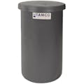 5 Gallon Slate Gray Tamco® Plating Tank with Cover - 10" Dia. x 16" High