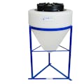 10 Gallon Tamco® Cone Bottom Tank with 60° Cone Angle & 1-1/2" FPT Boss Fitting (Full Drain) - 18" Dia. x 19" Hgt. (Stand sold separately)