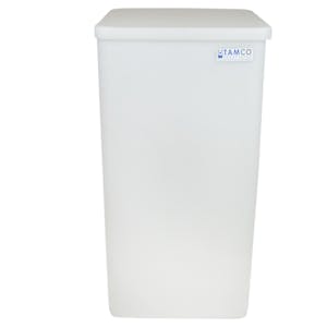 50 Gallon Natural Heavy Duty Square Tamco® Tank with Cover - 18" L x 18" W x 36" Hgt.