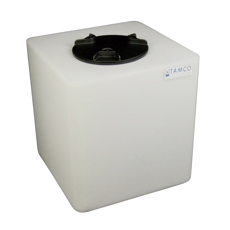 25 Gallon Natural Square Utility Tamco® Tank with 8" Vented Lid - 18" L x 18" W x 19" Hgt.