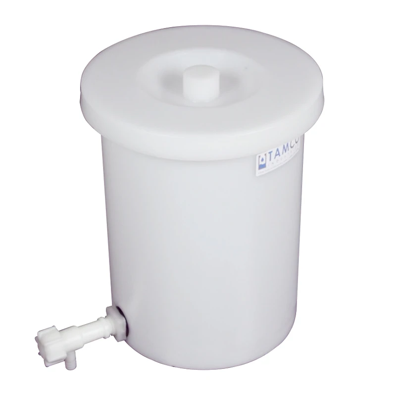 6 Gallon Tamco® Polyethylene Crock with 3/4" NPT Spigot - 13" Dia. x 16" Hgt.