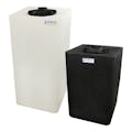 4 Gallon Natural LLDPE Square Utility Tamco® Tank with 5-1/2" Gasketed Lid & 3/4" FNPT Fitting - 11-1/2" L x 11-1/2" W x 10" Hgt.