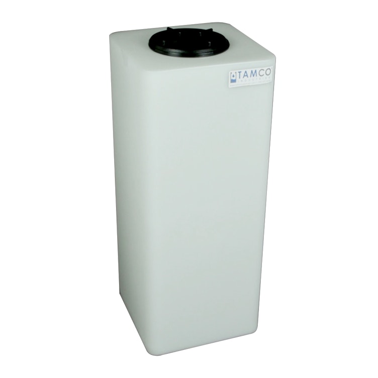 15 Gallon Natural Square Utility Tamco® Tank with 5" Vented Lid - 11-1/2" L x 11-1/2" W x 29" Hgt.
