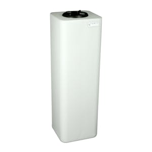20 Gallon Natural Square Utility Tamco® Tank with 5" Vented Lid - 11-1/2" L x 11-1/2" W x 37" Hgt.