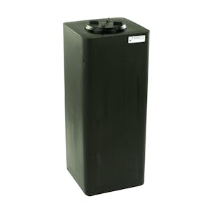 15 Gallon Black Square Utility Tamco® Tank with 5" Vented Lid - 11-1/2" L x 11-1/2" W x 29" Hgt.