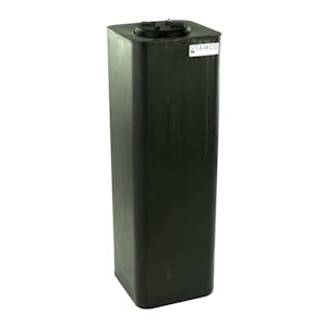 20 Gallon Black Square Utility Tamco® Tank with 5" Vented Lid - 11-1/2" L x 11-1/2" W x 37" Hgt.