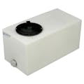 5 Gallon Natural Molded Polyethylene Tamco® Tank with 4" Plain Lid & 1/2" FNPT Fitting - 18" L x 9" W x 10" Hgt.