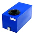 5 Gallon Blue Molded Polyethylene Tamco® Tank with 4" Plain Lid & 1/2" FNPT Fitting - 18" L x 9" W x 10" Hgt.