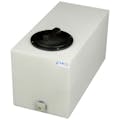6 Gallon Natural Molded Polyethylene Tamco® Tank with Lid & 1/2" FNPT Fitting - 19" L x 9" W x 11-1/2" Hgt.