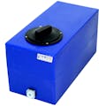 6 Gallon Blue Molded Polyethylene Tamco® Tank with 4" Plain Lid & 1/2" FNPT Fitting - 19" L x 9" W x 11-1/2" Hgt.