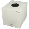 16 Gallon Natural Molded Polyethylene Tamco® Tank with 4" Plain Lid & 3/4" FNPT Fitting - 18-1/2" L x 15" W x 16-1/2" Hgt.