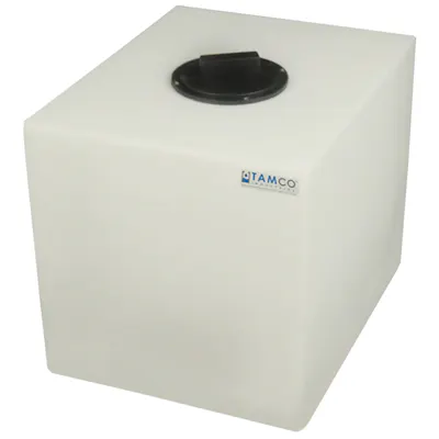 16 Gallon Natural LLDPE Rectangular Utility Tamco® Tank with 4" Lid & 2-Gallon Graduations - 18-1/2" L x 15" W x 16-1/2" Hgt.