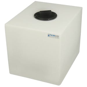 16 Gallon Natural Molded Polyethylene Tamco® Tank with 4" Plain Lid - 18-1/2" L x 15" W x 16-1/2" Hgt.