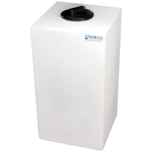 20 Gallon Natural Molded Polyethylene Tamco® Tank with 4" Vented Lid - 14" L x 14" W x 27" Hgt.