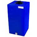 20 Gallon Blue Molded Polyethylene Tamco® Tank with 4" Plain Lid & 3/4" FNPT Fitting - 14" L x 14" W x 27" Hgt.