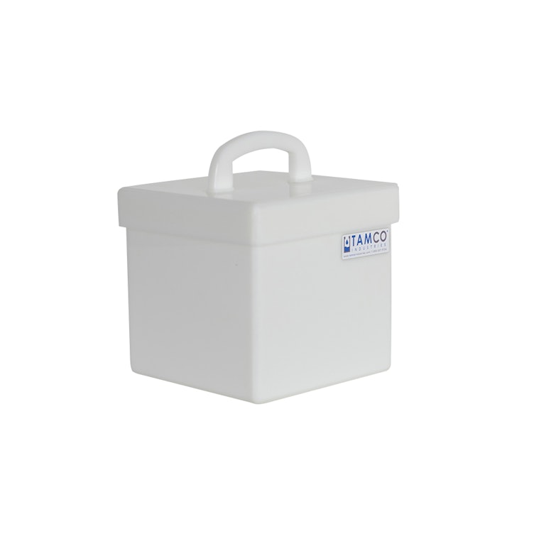 2 Gallon Rectangular HDPE Tamco® Tank with Cover - 8" L x 8" W x 8" Hgt.