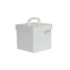 2 Gallon Rectangular HDPE Tamco® Tank with Cover - 8" L x 8" W x 8" Hgt.