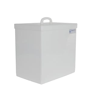 16 Gallon Rectangular HDPE Tamco® Tank with Cover - 18" L x 12" W x 18" Hgt.