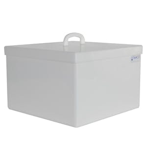 16 Gallon Rectangular HDPE Tamco® Tank with Cover - 18" L x 18" W x 12" Hgt.