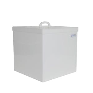 25 Gallon Rectangular HDPE Tamco® Tank with Cover - 18" L x 18" W x 18" Hgt.