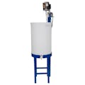 15 Gallon Natural LLDPE Tamco® Cylindrical Tank with Spigot, Stand & 2-Blade Electric Mixer