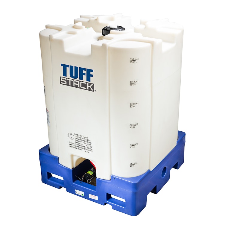 330 Gallon HDPE Tuff Stack™ IBC Tank with EPDM Gasket