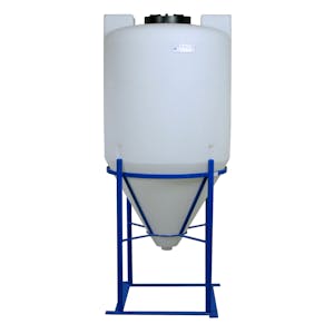 100 Gallon Tamco® Cone Bottom Tank with 60° Cone Angle & Mixer Mounts & 2" FPT Boss Fitting (Full Drain) - 30" Dia. x 56" Hgt. (Stand sold separately)