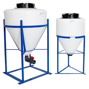 7 Gallon Tamco® Cone Bottom Tank with 3/4" FPT Boss Fitting Package (Full Drain)