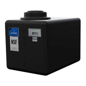 16 Gallon Black Heavy Duty Specialty Tank with 5" Lid, 3/4" Fitting 21" L x 14" W x 14" Hgt.