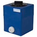 2 Gallon Blue Molded Polyethylene Tamco® Tank with Lid & 1/2" FNPT Fitting - 8-1/2" L x 8-1/2" W x 12" Hgt.