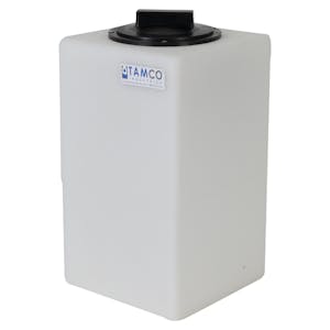 3-1/2 Gallon Natural Molded Polyethylene Tamco® Tank with 4" Vented Lid  - 8-1/2" L x 8-1/2" W x 16" Hgt.