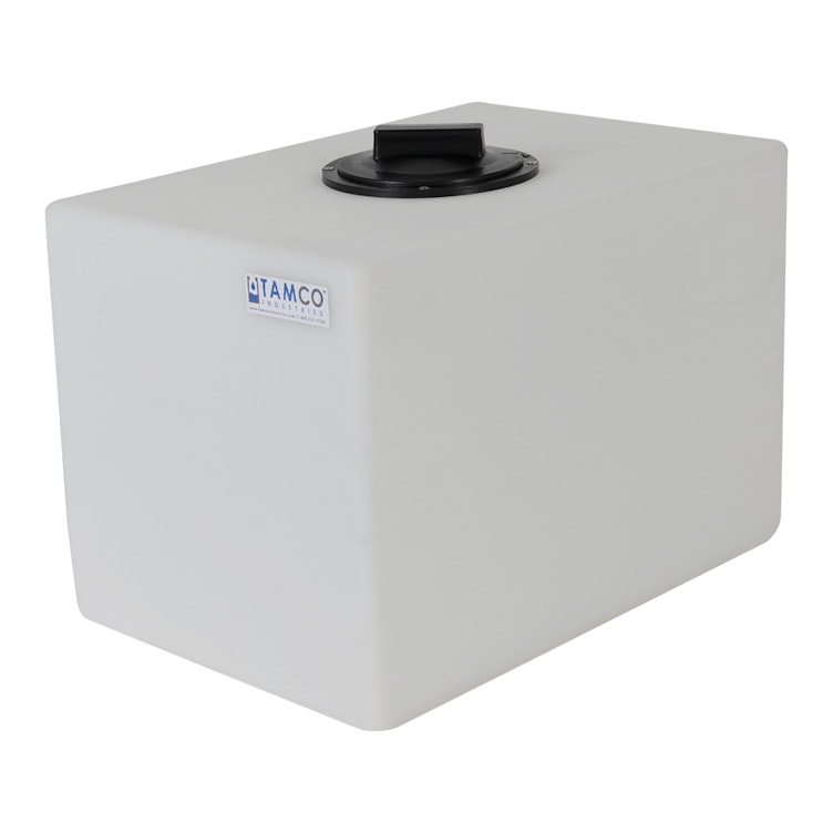 10 Gallon Natural Molded Polyethylene Tamco® Tank with Lid - 18-1/2" L x 12-1/2" W x 14" Hgt.