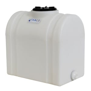 15 Gallon Natural Tamco® Loaf Tank with 5-1/2" Plain Lid & 3/4" End Fitting - 19-3/8" L x 12-3/8" W x 21" Hgt.