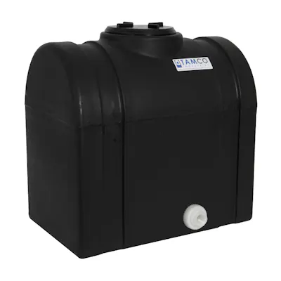 15 Gallon Black Tamco® Loaf Tank with 5-1/2" Lid & 3/4" Side Fitting - 19-3/8" L x 12-3/8" W x 21" Hgt.
