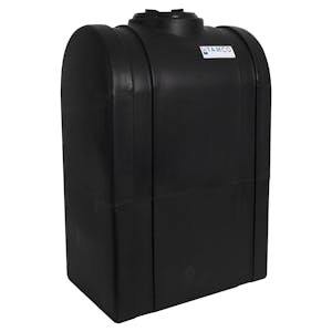 25 Gallon Black Tamco® Loaf Tank with 5-1/2" Plain Lid & 3/4" End Fitting - 19-3/8" L x 12-3/8" W x 31" Hgt.