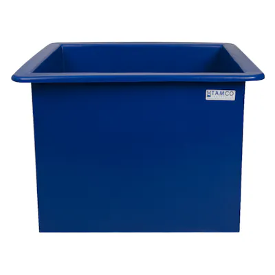 70 Gallon Blue LLDPE Tamco® Aquaculture/Aquaponics Tank - 30" L x 24" W x 24" Hgt.