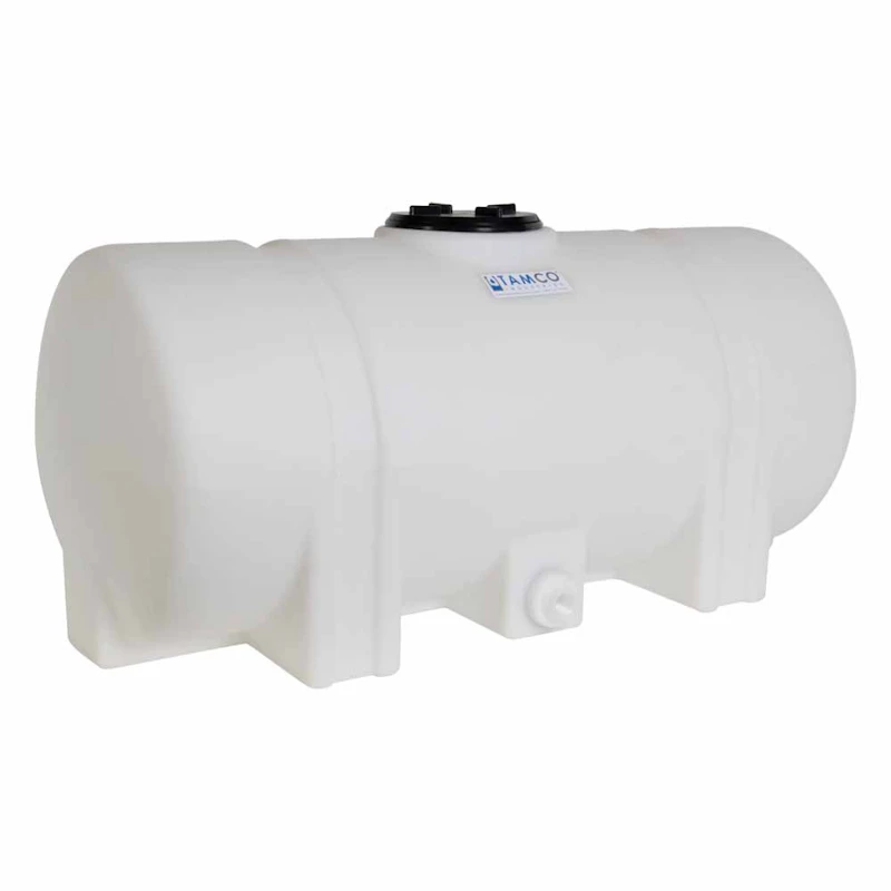 25 Gallon Natural Tamco® Leg Tank with 5-1/2" Lid & 3/4" Side Fitting - 37" L x 16" W x 17" Hgt.