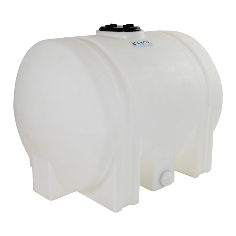 55 Gallon Natural Tamco® Leg Tank with 5" Lid & 3/4" Side Fitting - 35" L x 23-1/2" W x 25" Hgt.
