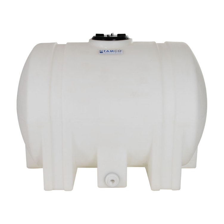 55 Gallon Natural Tamco® Leg Tank with 5-1/2" Plain Lid & 3/4" Side Fitting - 35" L x 23-1/2" W x 25" Hgt.