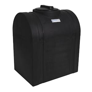 45 Gallon Black Tamco® Loaf Tank with 8" Plain Lid & 3/4" End Fitting - 24-3/8" L x 18-3/8" W x 30-1/2" Hgt.