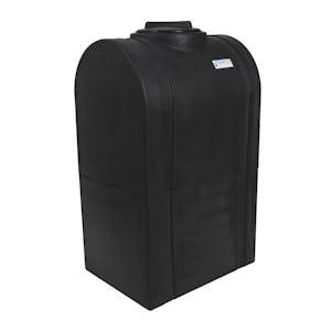 65 Gallon Black Tamco® Loaf Tank with 8" Vented Lid & 3/4" End Fitting - 24-3/8" L x 18-3/8" W x 41-1/2" Hgt.