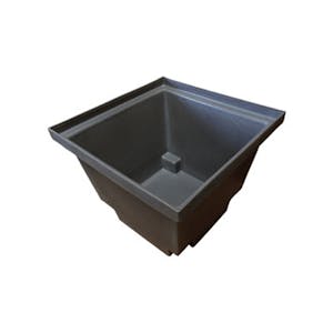 66 Gallon Black Polyethylene Square ProChem® Containment Basin & Grating